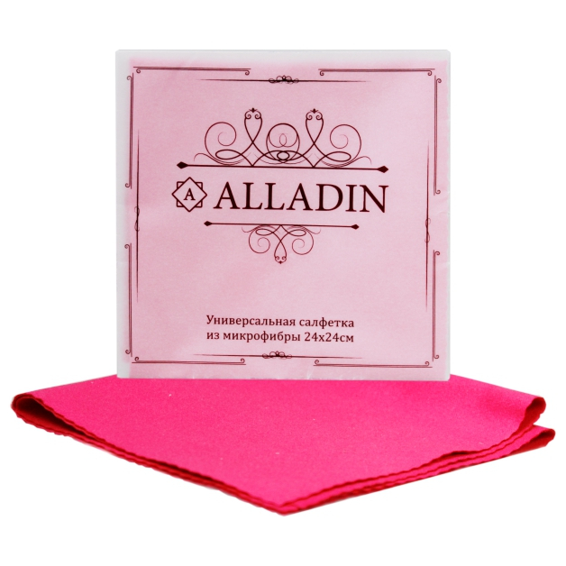 Универсальная салфетка из микрофибры АЛЛАДИН (24 х 24см) цвет фуксия