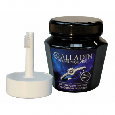 Средство для чистки изделий из серебра ALLADIN PREMIUM  (200 мл) с щеточкой